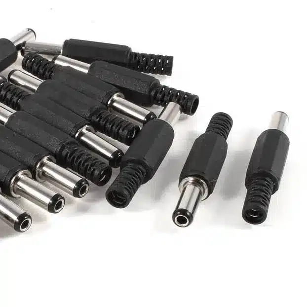 Promotion! 20 Pcs Black 2.5mm x 5.5mm DC Power Male Plug Jack Adapter 1