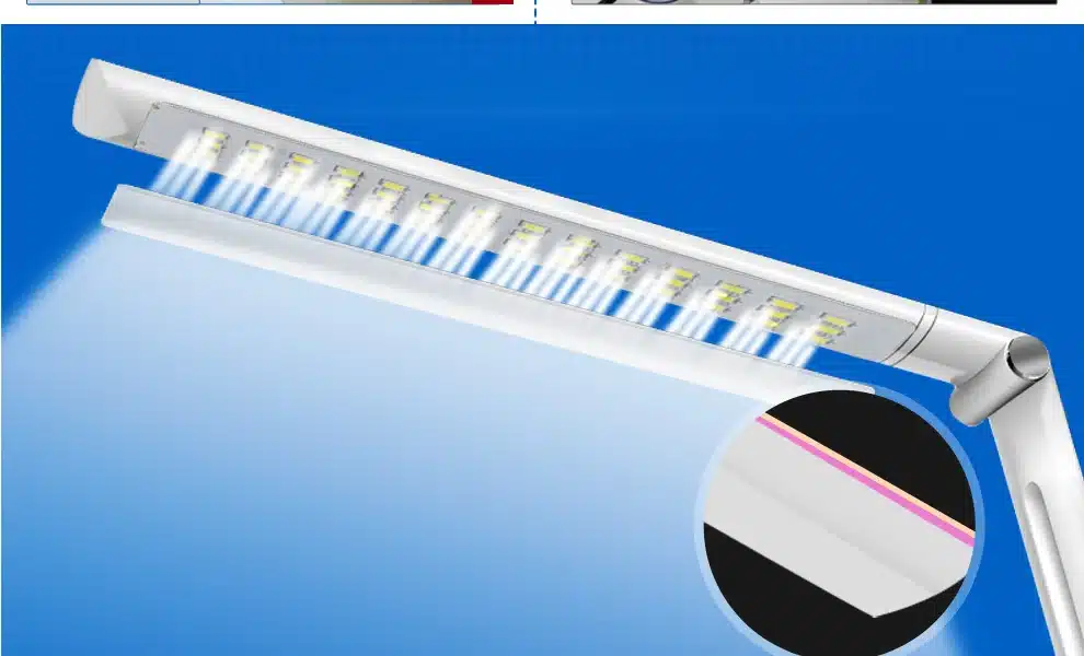 YAGE Desk Lamp Office Led Desk Lamp Flexible Led Table Lamp Reading Led Light 3-Level Cold/Warm Light 90V-240V Natural Light 10