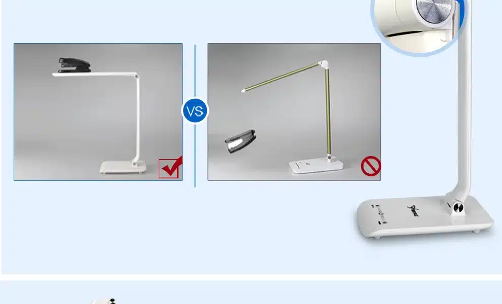 YAGE Desk Lamp Office Led Desk Lamp Flexible Led Table Lamp Reading Led Light 3-Level Cold/Warm Light 90V-240V Natural Light 16