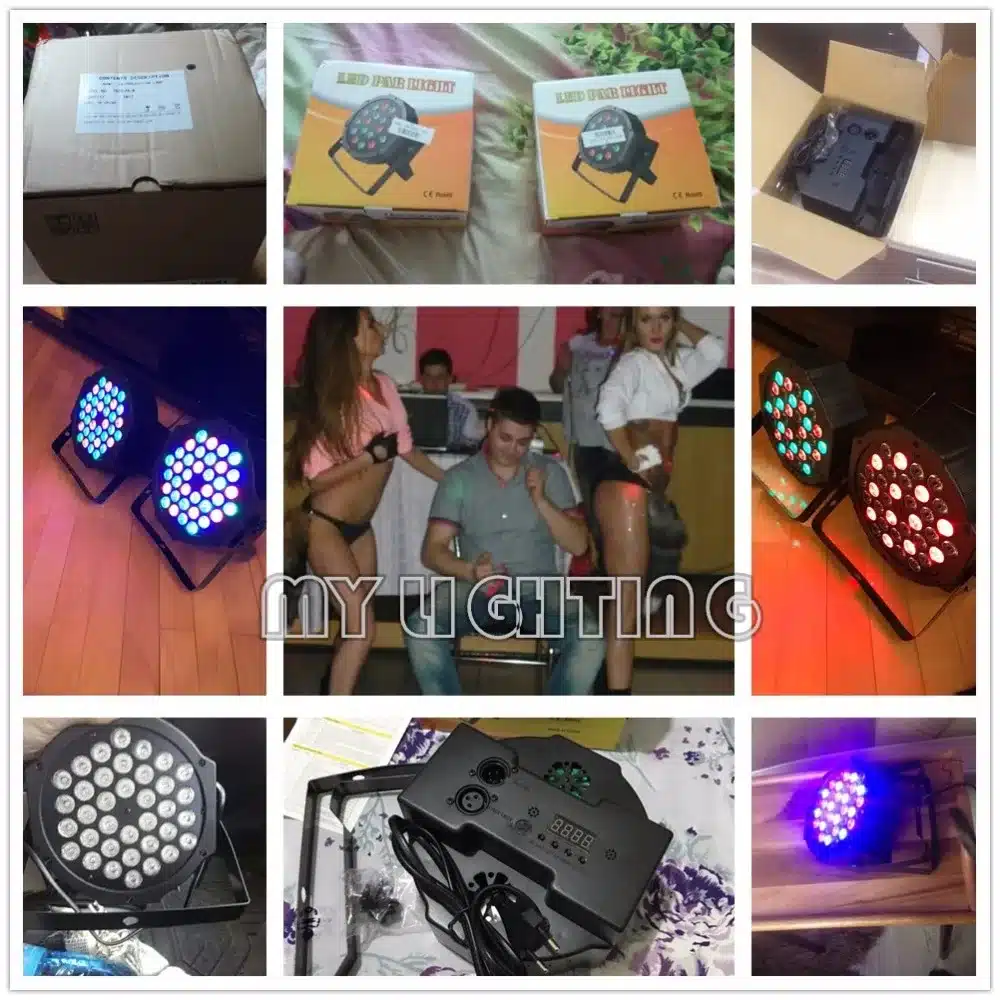 Hot Sale LED Crystal Magic Ball Par 36 RGB LED Stage Light Effect Disco DJ Bar Effect UP Lighting Show DMX Strobe for Party KTV 12