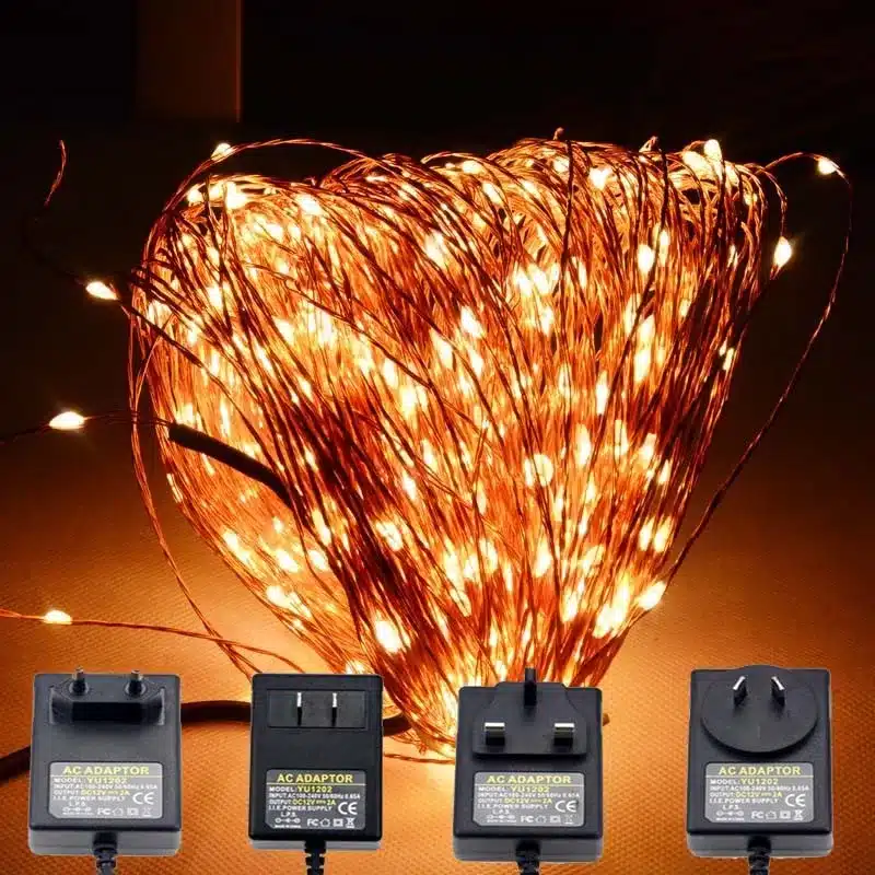 50M/165Ft 500 LEDs Copper Wire Led String Fairy Lights Outdoor Waterproof for Garden Wedding Halloween Christmas Decorations 9