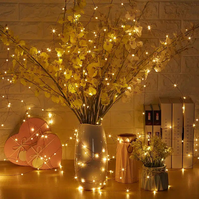 50M/165Ft 500 LEDs Copper Wire Led String Fairy Lights Outdoor Waterproof for Garden Wedding Halloween Christmas Decorations 19