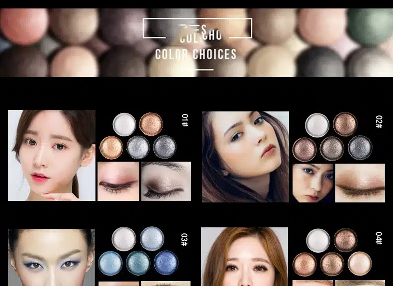 UBUB Professional Eyes Makeup Pigment Eyeshadow 5 Colors Eye Shadow Palette Beauty Brand 4
