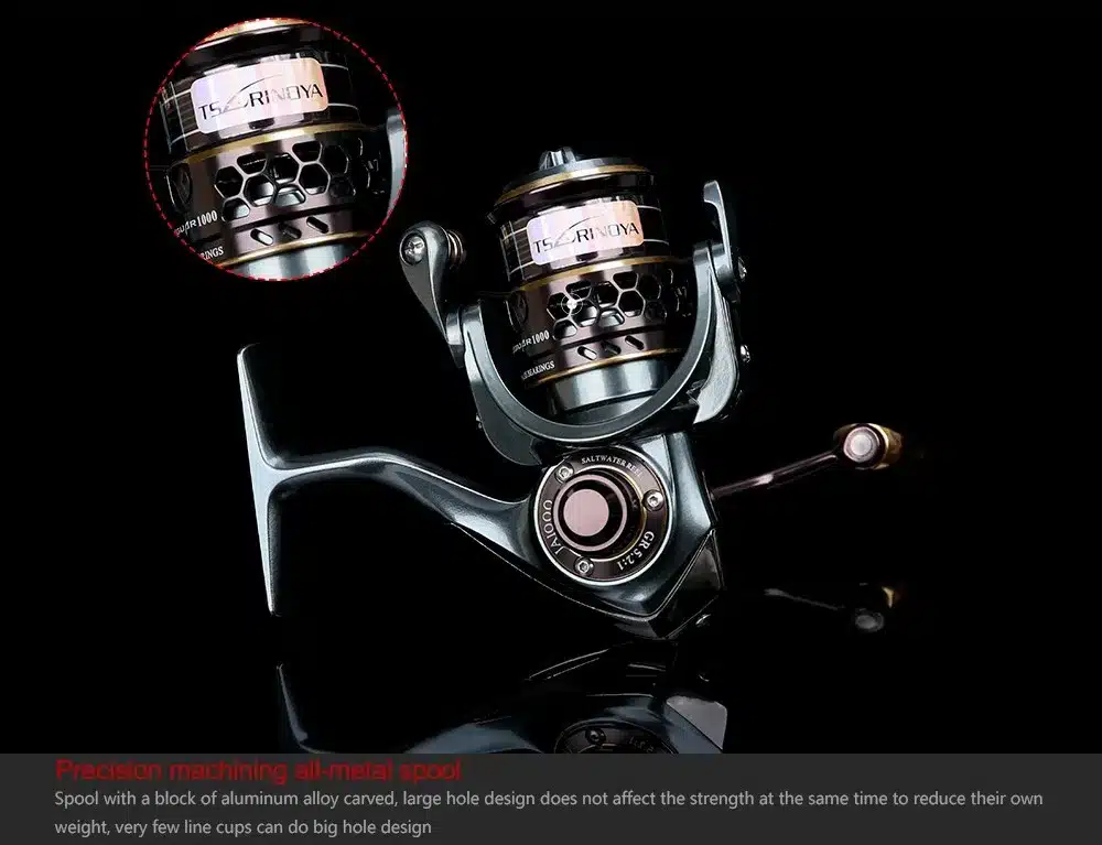 TSURINOYA Jaguar 1000 2000 3000 9+1BB Fishing Spinning Reel Carp Saltwater Fishing Reel Spinning Metal Handle 2 Spool Reels Coil 21