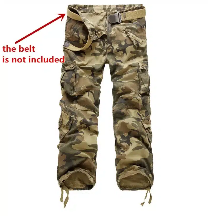 Facecozy Men Autumn Tactical Military Sports Pant Male Outdoor Multi-pockets Hiking Loose Style Trouser 3