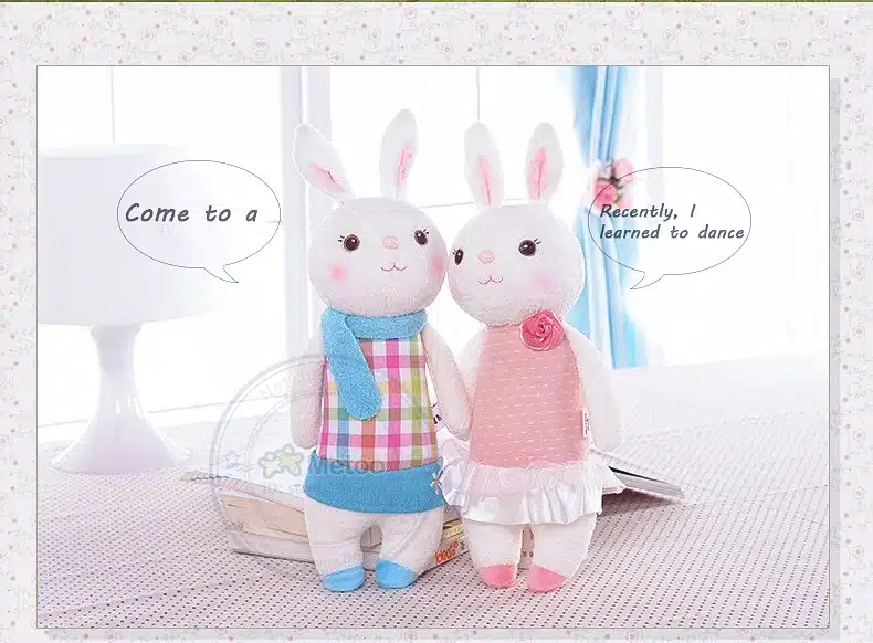 Plush Sweet Cute Lovely Stuffed Baby Kids Toys for Girls Birthday Christmas Gift 11 Inch Tiramitu Rabbits Mini Metoo Doll 11