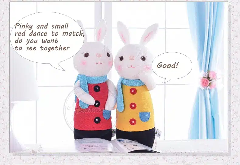 Plush Sweet Cute Lovely Stuffed Baby Kids Toys for Girls Birthday Christmas Gift 11 Inch Tiramitu Rabbits Mini Metoo Doll 15