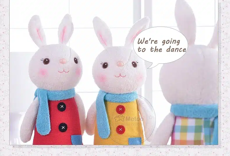 Plush Sweet Cute Lovely Stuffed Baby Kids Toys for Girls Birthday Christmas Gift 11 Inch Tiramitu Rabbits Mini Metoo Doll 16