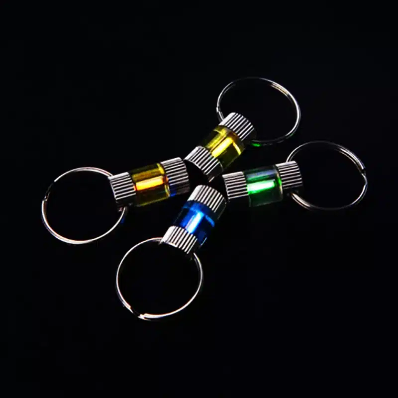 Automatic Light 25 Years Tritium Gas Light Key Ring Titanium Alloy Fluorescent tubes Keychain Tube Lifesaving Emergency Lights 6
