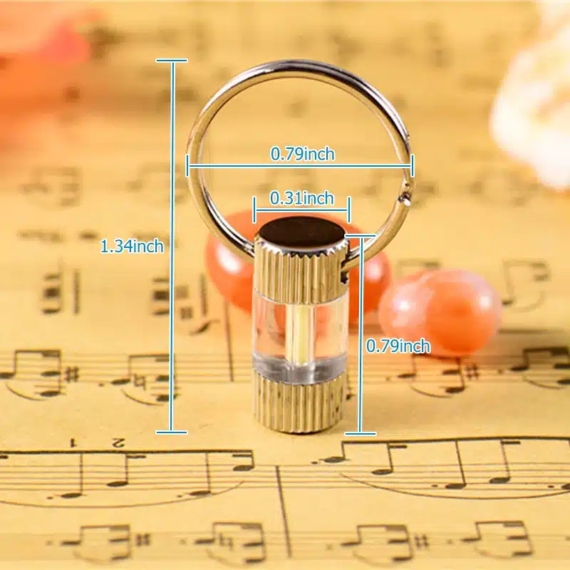 Automatic Light 25 Years Tritium Gas Light Key Ring Titanium Alloy Fluorescent tubes Keychain Tube Lifesaving Emergency Lights 8