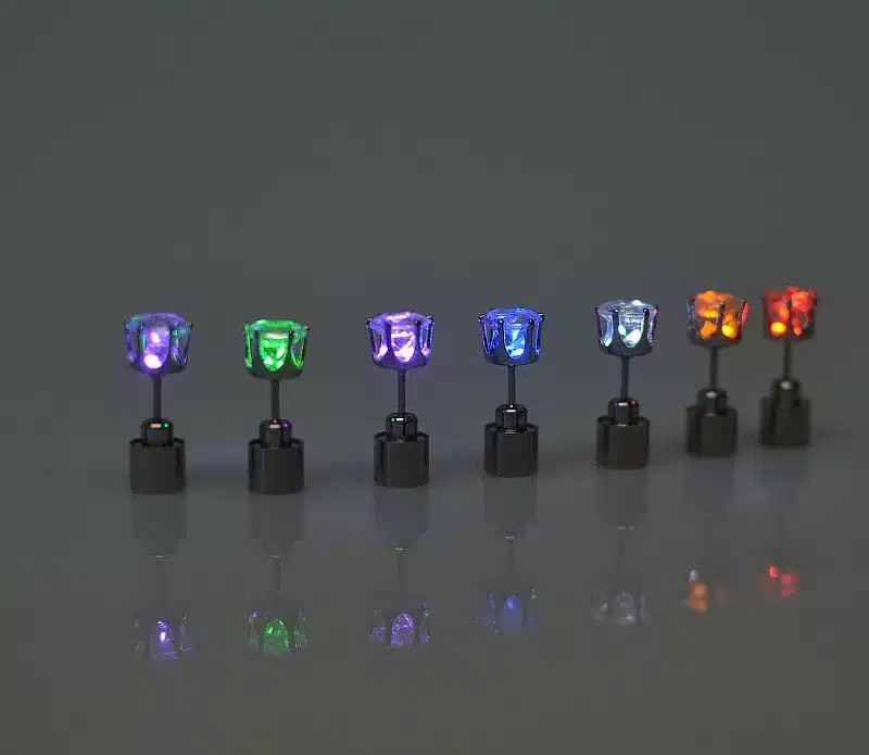 2017 New Gafas Led 20pairs/lot Hot Light Up Led Party Supplies Toys Bling Ear Studs Earrings Accessories For Dance 5