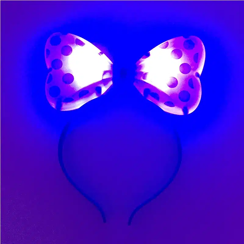 5pcs/lot Wave point butterfly LED Light Luminous Flashing Bunny Headdress Head Hair Band Hoop Toy Kid Birthday Party Supply 19