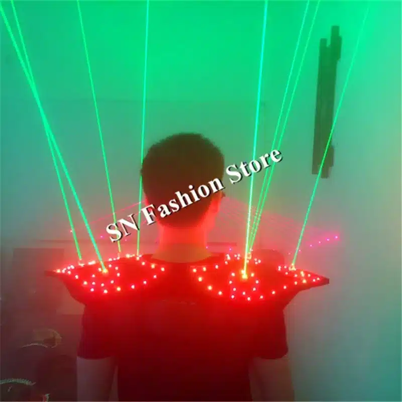 T16 Colorful light ballroom laser vest dj laser costumes dance wears laser glasses red laser suit led clothes shoulder led vest 14