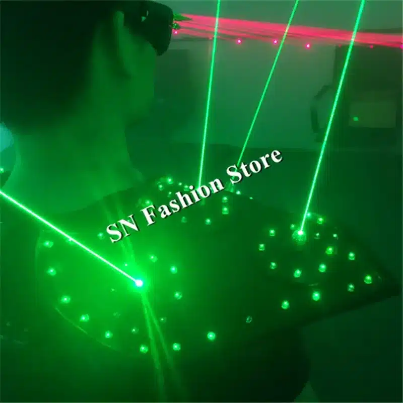 T16 Colorful light ballroom laser vest dj laser costumes dance wears laser glasses red laser suit led clothes shoulder led vest 16