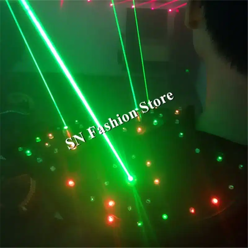 T16 Colorful light ballroom laser vest dj laser costumes dance wears laser glasses red laser suit led clothes shoulder led vest 17
