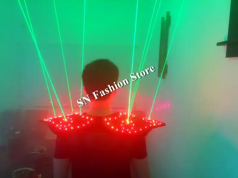 T16 Colorful light ballroom laser vest dj laser costumes dance wears laser glasses red laser suit led clothes shoulder led vest 21