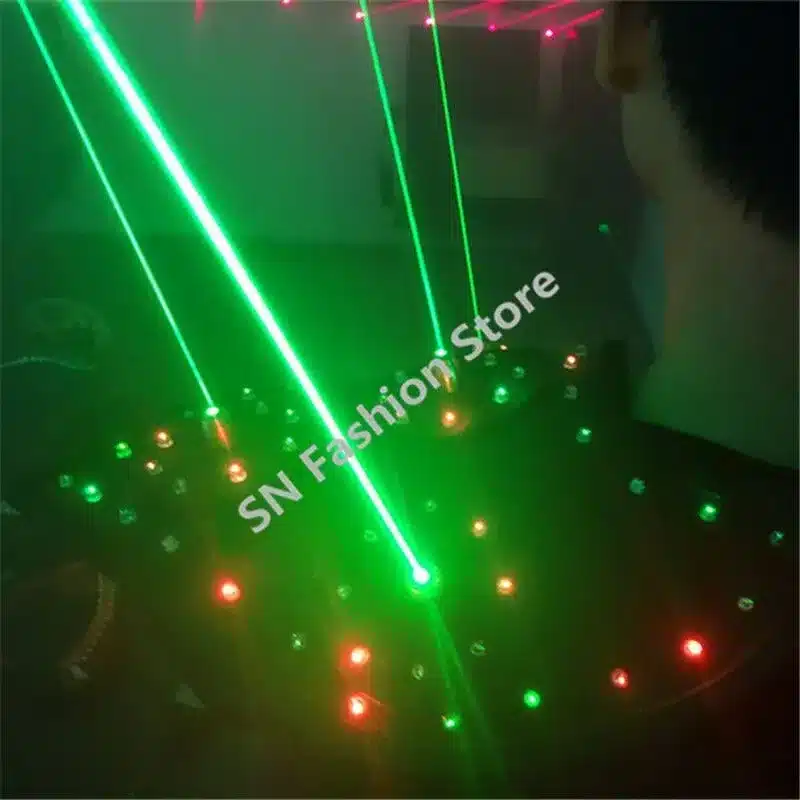 T16 Colorful light ballroom laser vest dj laser costumes dance wears laser glasses red laser suit led clothes shoulder led vest 32