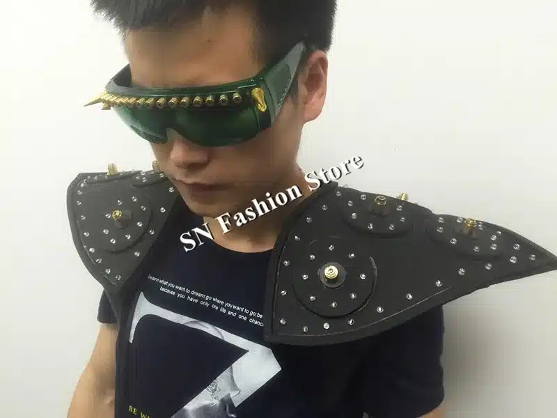 T16 Colorful light ballroom laser vest dj laser costumes dance wears laser glasses red laser suit led clothes shoulder led vest 33