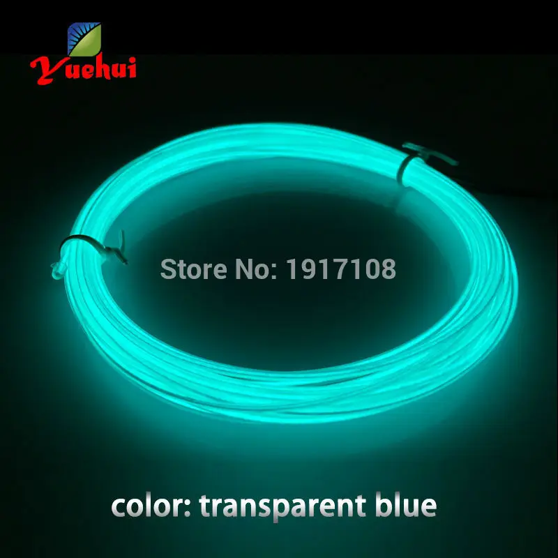 1.3mm 1Meter 4pcs EL wire electroluminescent wire light flexible LED neon cold light For clothes toys/craft Glow Party Supplies 16