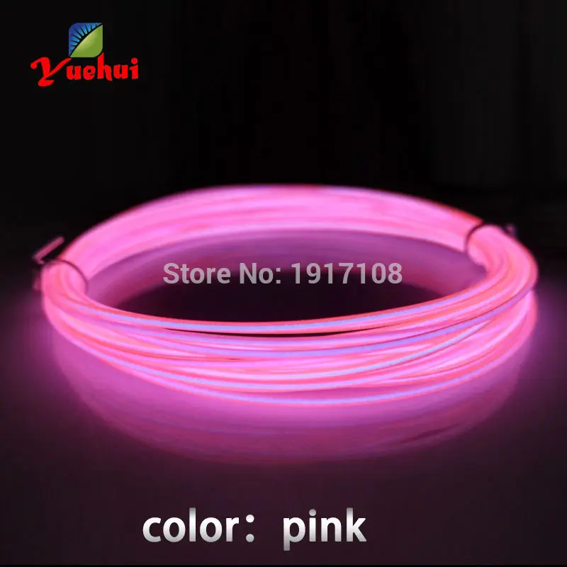 1.3mm 1Meter 4pcs EL wire electroluminescent wire light flexible LED neon cold light For clothes toys/craft Glow Party Supplies 20