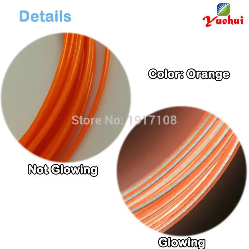 1.3mm 1Meter 4pcs EL wire electroluminescent wire light flexible LED neon cold light For clothes toys/craft Glow Party Supplies 25