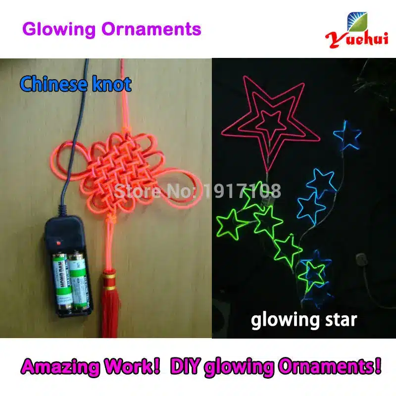 1.3mm 1Meter 4pcs EL wire electroluminescent wire light flexible LED neon cold light For clothes toys/craft Glow Party Supplies 35