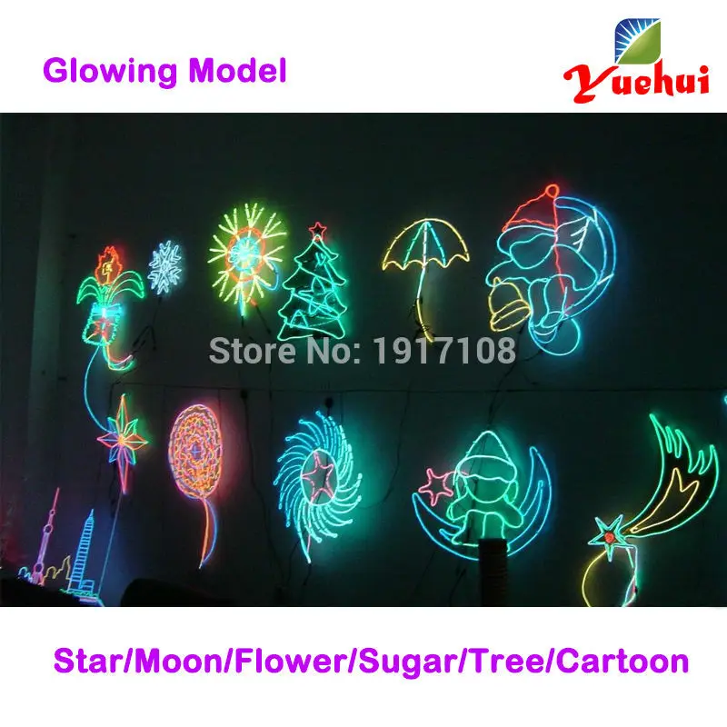 1.3mm 1Meter 4pcs EL wire electroluminescent wire light flexible LED neon cold light For clothes toys/craft Glow Party Supplies 37