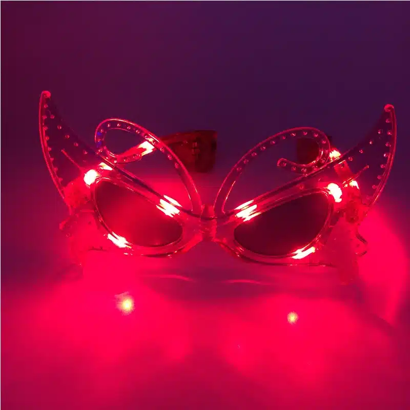 Costume Leds Led Clothes 5pcs/lot Laser Flashing Glasses Light Party Glow Mask Christmas Halloween Gift Blinking Led Butterfly 18