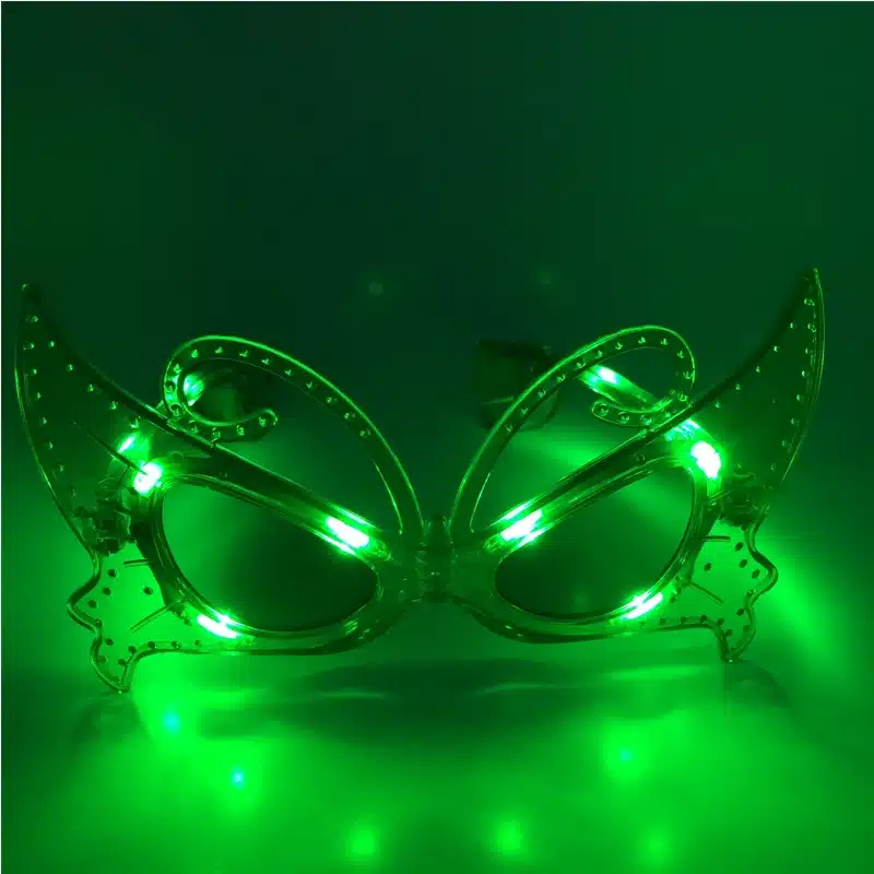 Costume Leds Led Clothes 5pcs/lot Laser Flashing Glasses Light Party Glow Mask Christmas Halloween Gift Blinking Led Butterfly 19