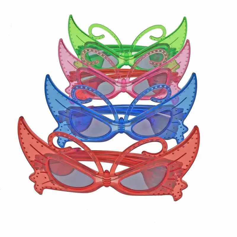 Costume Leds Led Clothes 5pcs/lot Laser Flashing Glasses Light Party Glow Mask Christmas Halloween Gift Blinking Led Butterfly 20