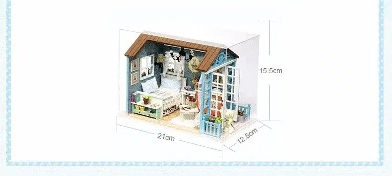 Assemble DIY Doll House Toy Wooden Miniatura Doll Houses Miniature Dollhouse toys With Furniture LED Lights Birthday Gift z007 21