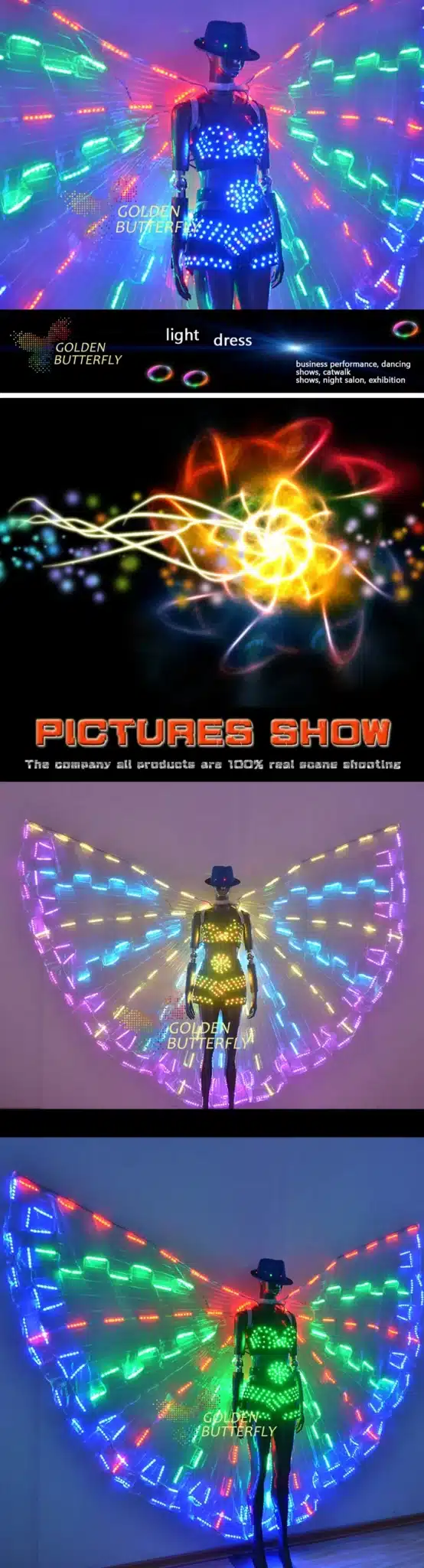LED Bras Women Shorts 2017 New Luminous Costumes wing Glowing wing LED Belts Clothing Lady LED Suits Dance Dresses Accessories 43