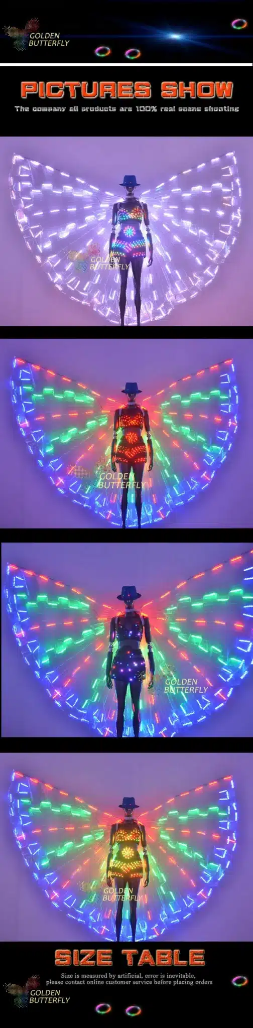 LED Bras Women Shorts 2017 New Luminous Costumes wing Glowing wing LED Belts Clothing Lady LED Suits Dance Dresses Accessories 45