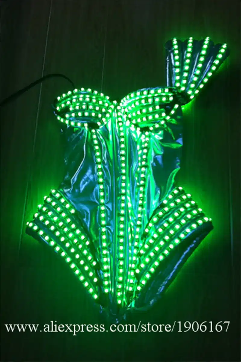 Full Colors Led Flashing Luminous Light Up Sexy Lady DS Dress Suit Costume Dance Wear For Women LED Clothing Free Shipping 13