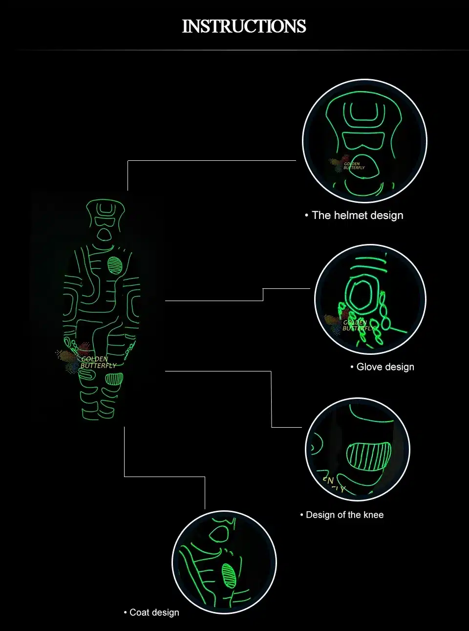 EL Costumes Glowing Dance LED Clothing Luminous Cold light Scintillation Costumes LED Suits Men EL Clothes Cold Strip Party With 7