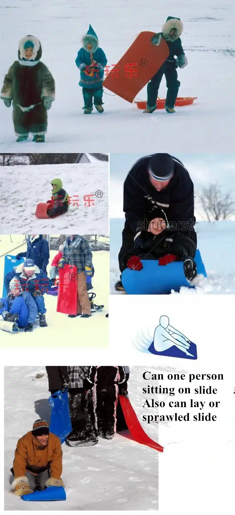Flying Carpet Snow Sled Grass skiing Carpet With Polyethylene Snow Tubes Snowboard trineos para la nieve XQ11 11