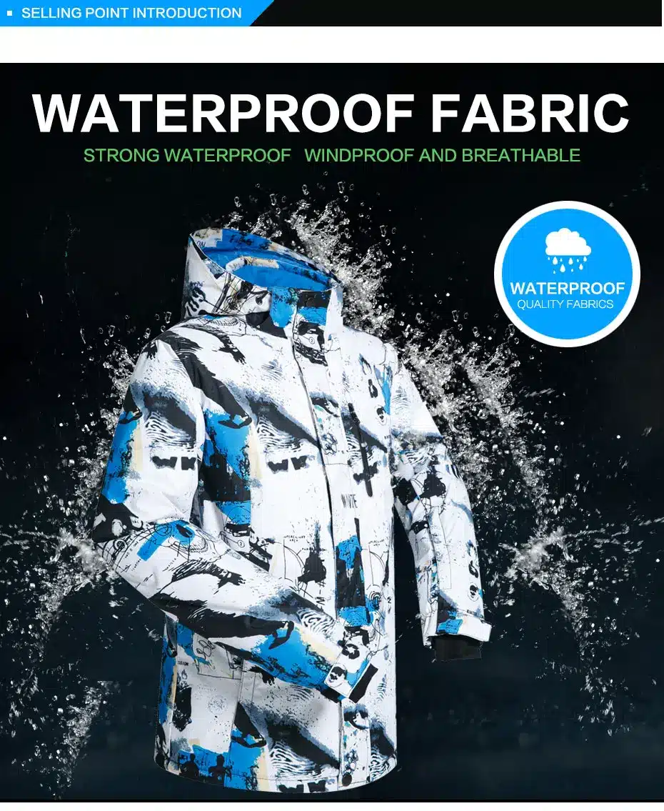 New Outdoor Sports Ski Suit Men Windproof Waterproof Thermal Snowboard Snow Skiing Jacket And Pants Skiwear Ice Skating Clothes 12