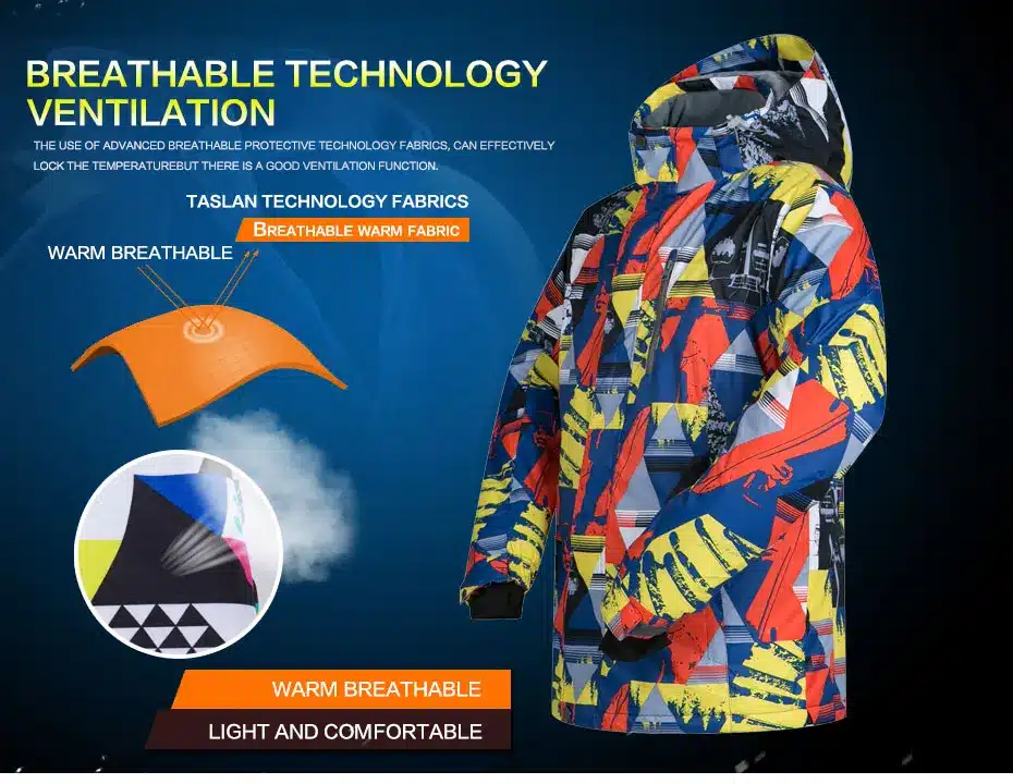 New Outdoor Sports Men Ski Jackets Windproof Waterproof Thermal Snowboard Snow Skiing Hooded Coat Skiwear Ice Skating Clothes 21