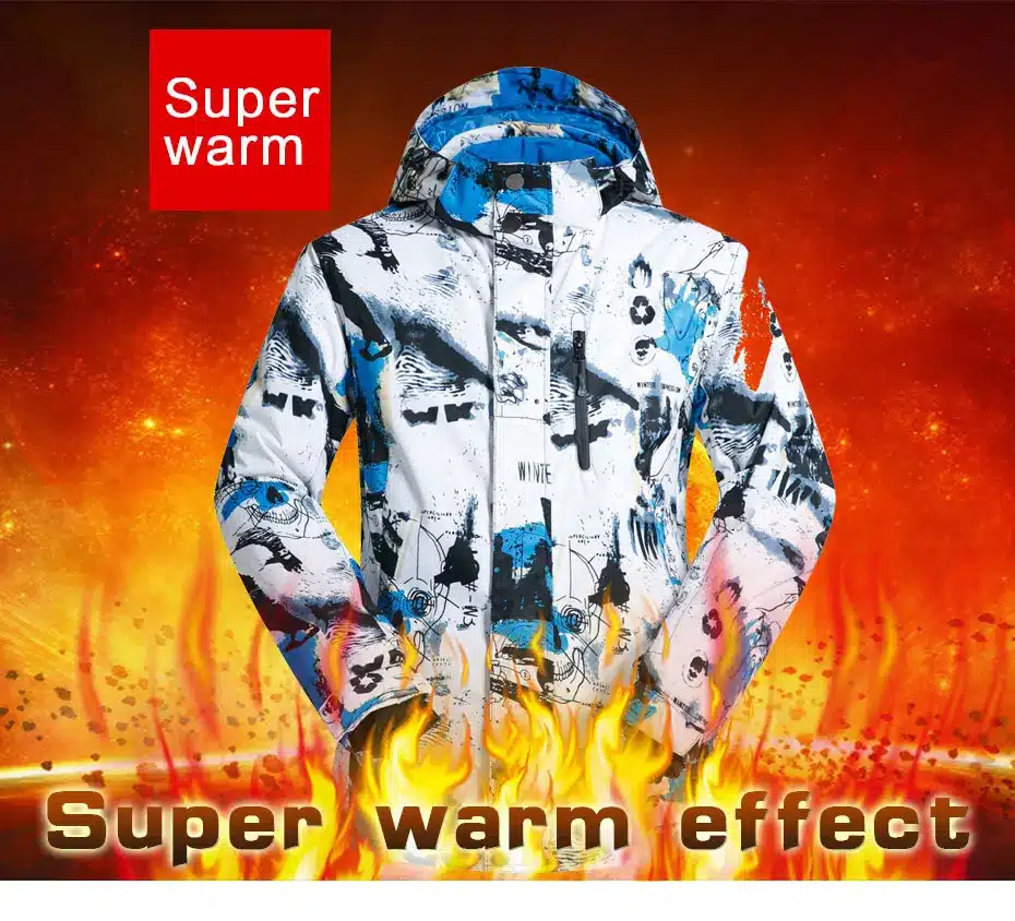 New Outdoor Sports Men Ski Jackets Windproof Waterproof Thermal Snowboard Snow Skiing Hooded Coat Skiwear Ice Skating Clothes 23