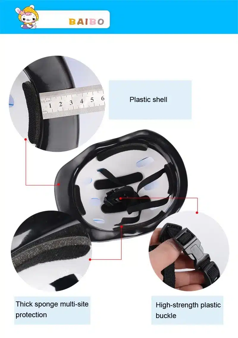 7 pcs/set Skating Protective Gear Elbow Knee pads helmet Bicycle Skateboard Ice Skating Roller Knee Protector For Kids 6