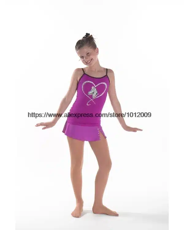 Ice Skating Figure Skating Training Dress Gymnastics Adult Girl Short Skirt Performance Competition Polyamide 5
