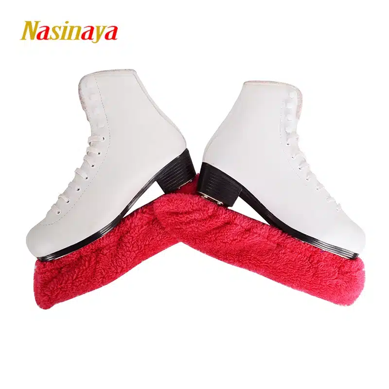 Child Adult Long Fleece Ice Skating Figure Skating Skate Blade Cover Guard Solid Color Hockey Skate Accessory Athletic Elastic 16