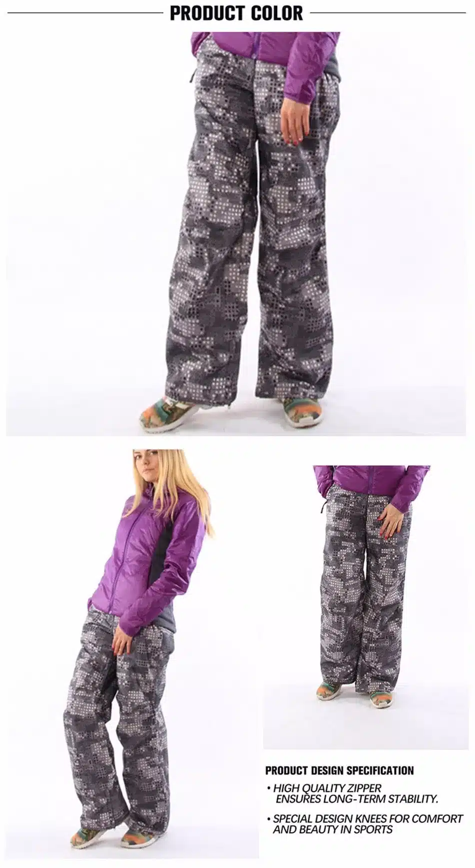 RUNNING RIVER Brand New Arrival Women Snowboard Pants Warm Ski Pants Waterproof Ice Skating Pant Women Snowboard Pant #U1219 15