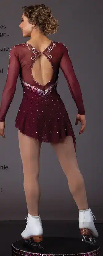 ice skating dresses for women figure skating dress spandex ice skating clothing custom wine red free shipping skating suit 12