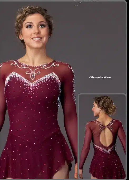 ice skating dresses for women figure skating dress spandex ice skating clothing custom wine red free shipping skating suit 13