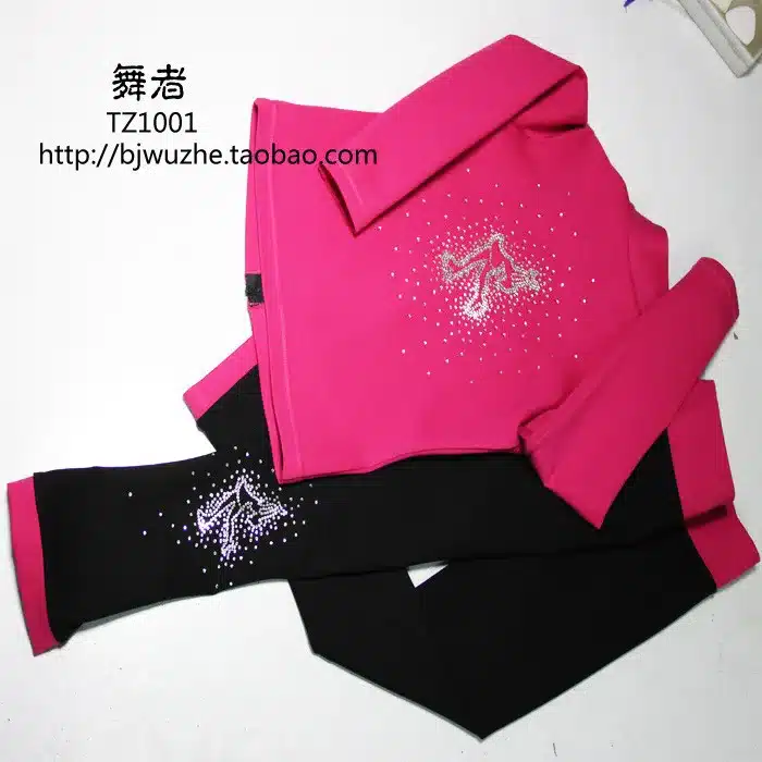 pink ice skating jackets for girls hot sale kids figure skating suits free shipping training ice jackets children 8