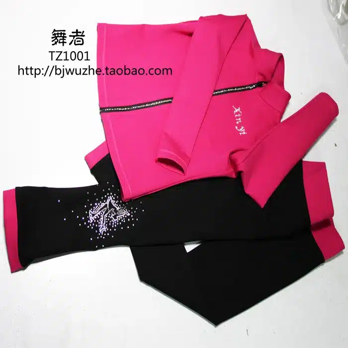 pink ice skating jackets for girls hot sale kids figure skating suits free shipping training ice jackets children 9
