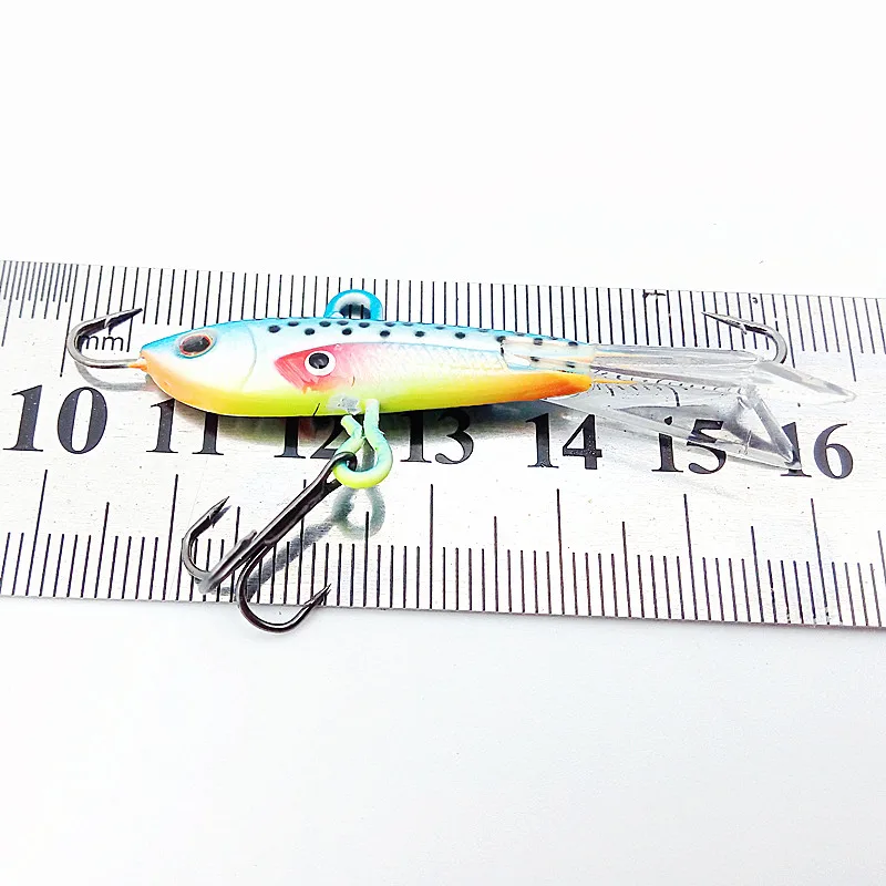 KKWEZVA 4pcs 60mm 10g Fishing Lure winter Ice Fishing Hard Bait Minnow Pesca Tackle Isca Artificial Bait Crankbait Swimbait 16