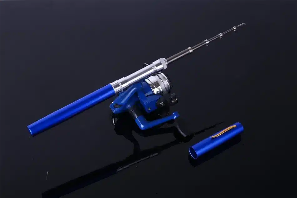 Sougayilang Mini Telescopic Ice Fishing Rod With Fishing Reel Portable Pocket Aluminum Alloy Pen Rod Pole Fishing Rod Reel Set 7