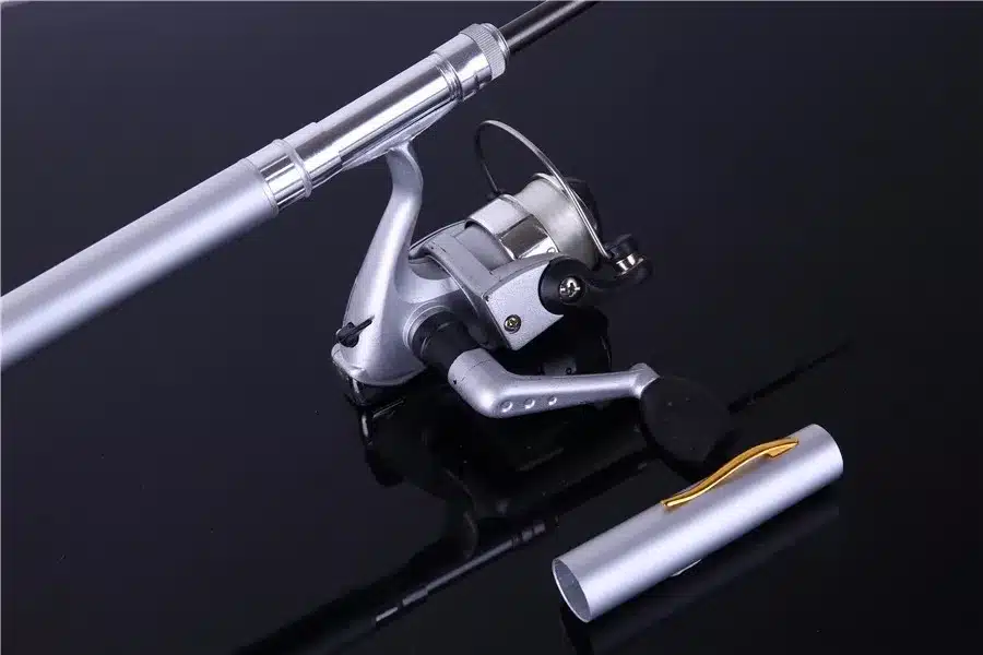 Sougayilang Mini Telescopic Ice Fishing Rod With Fishing Reel Portable Pocket Aluminum Alloy Pen Rod Pole Fishing Rod Reel Set 12